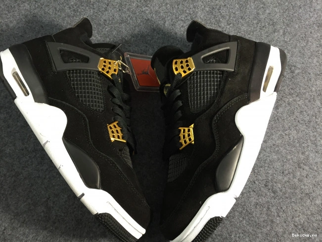 Reps BK black air jordan metallic 4 gold-white “royalty” mens 308497-032 1115